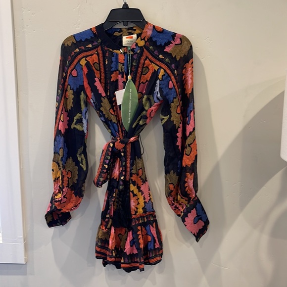 Farm Rio Flowers Tapestry Mini Dress Size XS - Picture 7 of 10